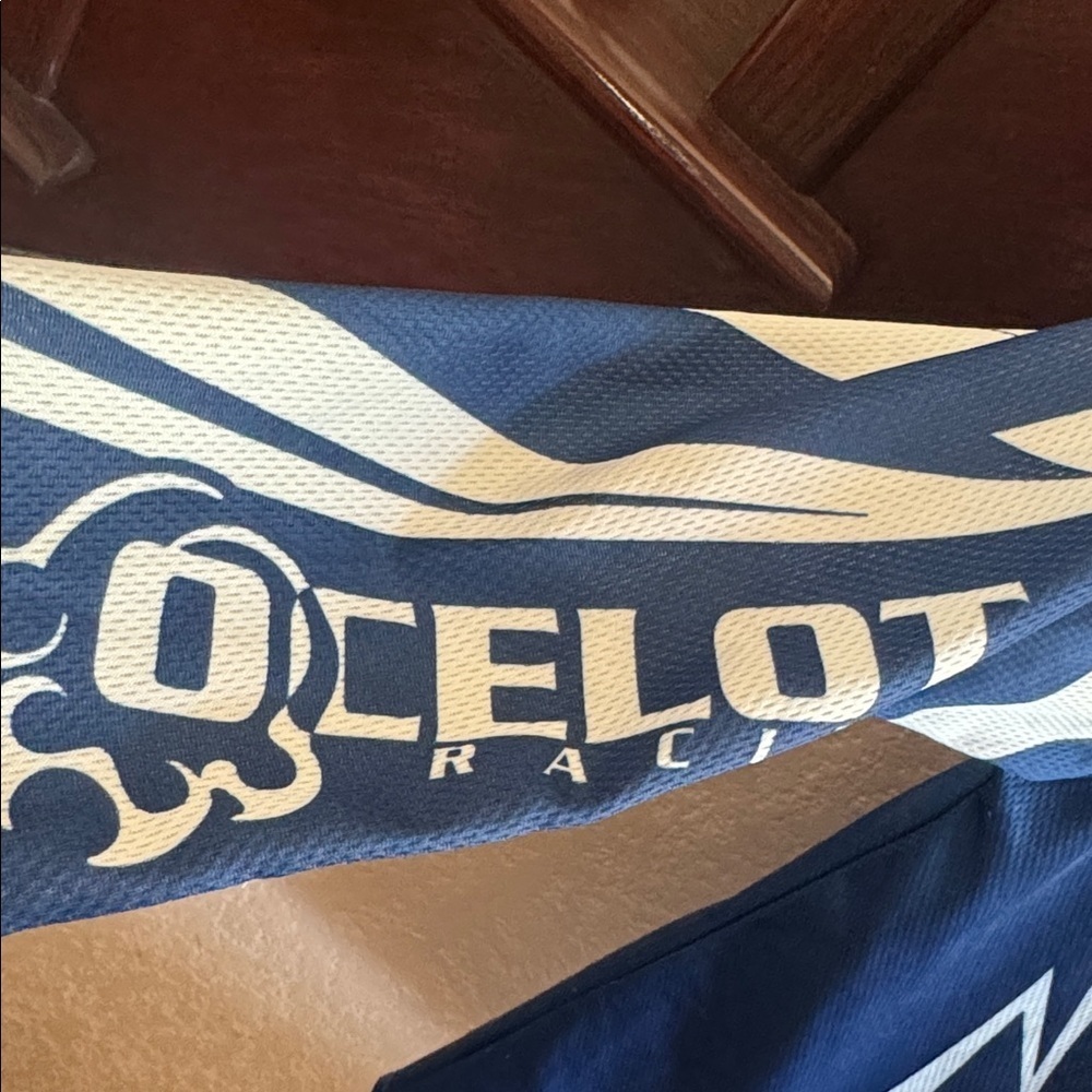 OCELOT Racing Kids Size Large Youth Blue Long Sleeve Jersey Moto Racing Shirt - Picture 8 of 8